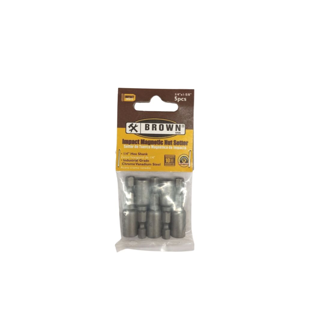 Hex Nut Set 1-4 In X 1 5-8 In X 1-4 In 5 Piece
