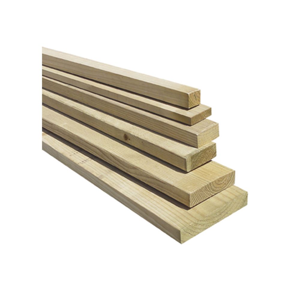 D Treated Pine 1 In X 2 In X 16 Ft