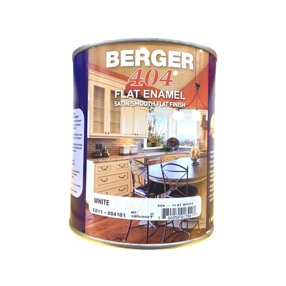 Berger Paints 404 Flat 1 Qt Wht