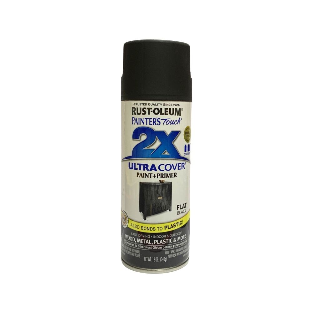 Rust-Oleum Flat Spray Paint 12 Oz Blk