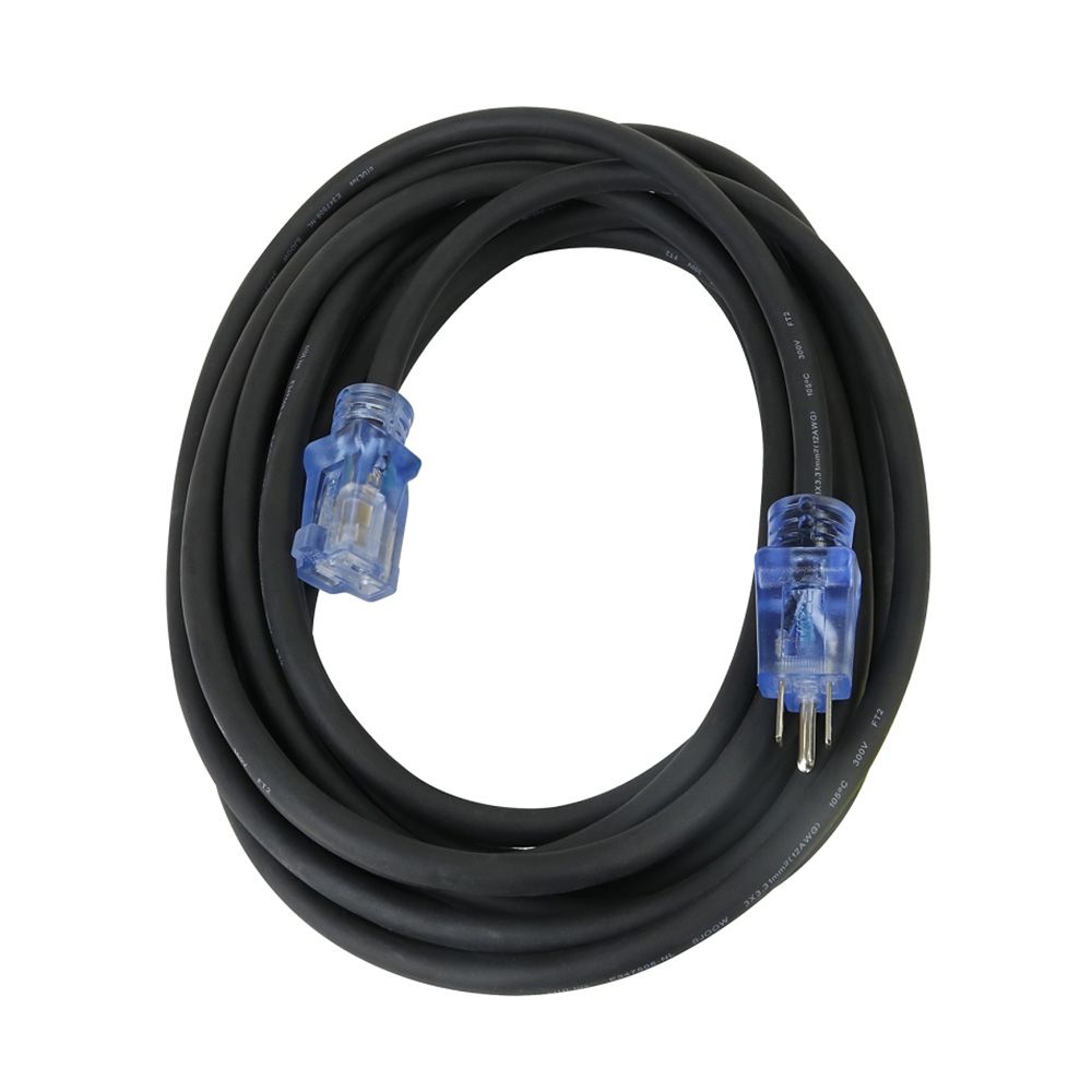 12/3 Lite Extension Cord 25Ft Blk