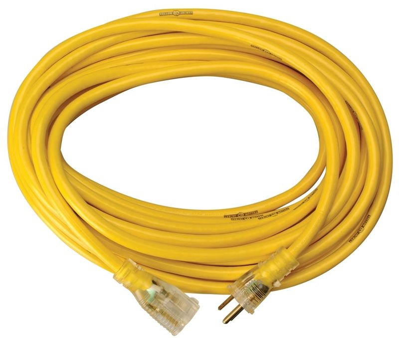 12/3 Lite Extension Cord 100 Ft Ylw