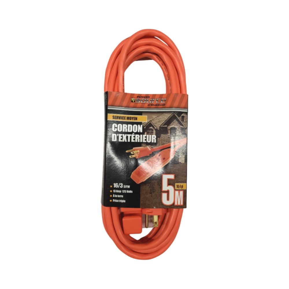 16/3 Extension Cord 16 Ft Orange