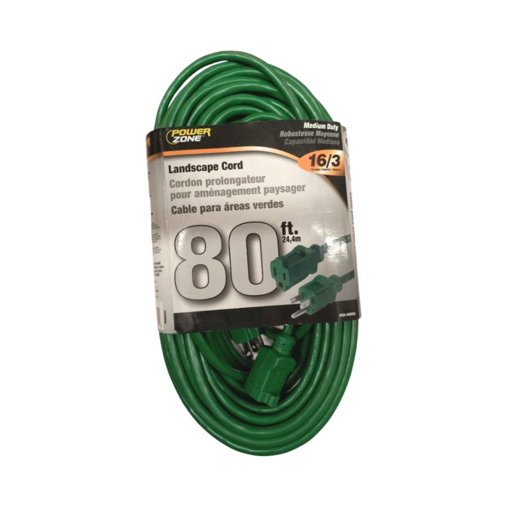 16/3 Extension Cord 80 Ft Grn