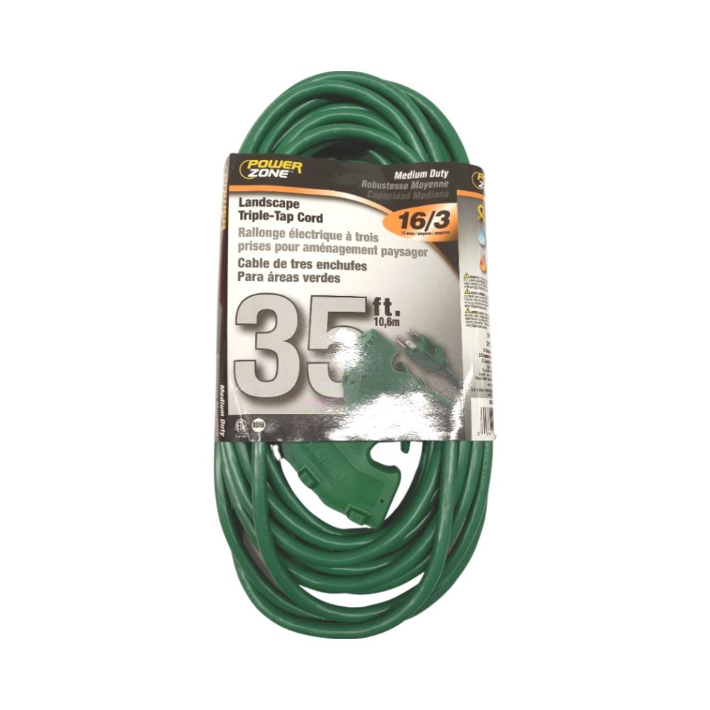 16/3 Extension Cord 35 Ft Grn