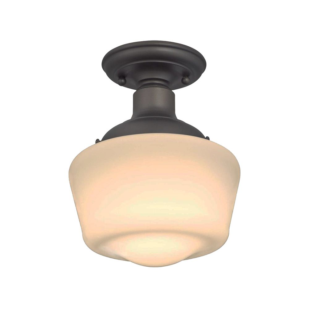 Semi Flush Light Ceiling Fixture Wht