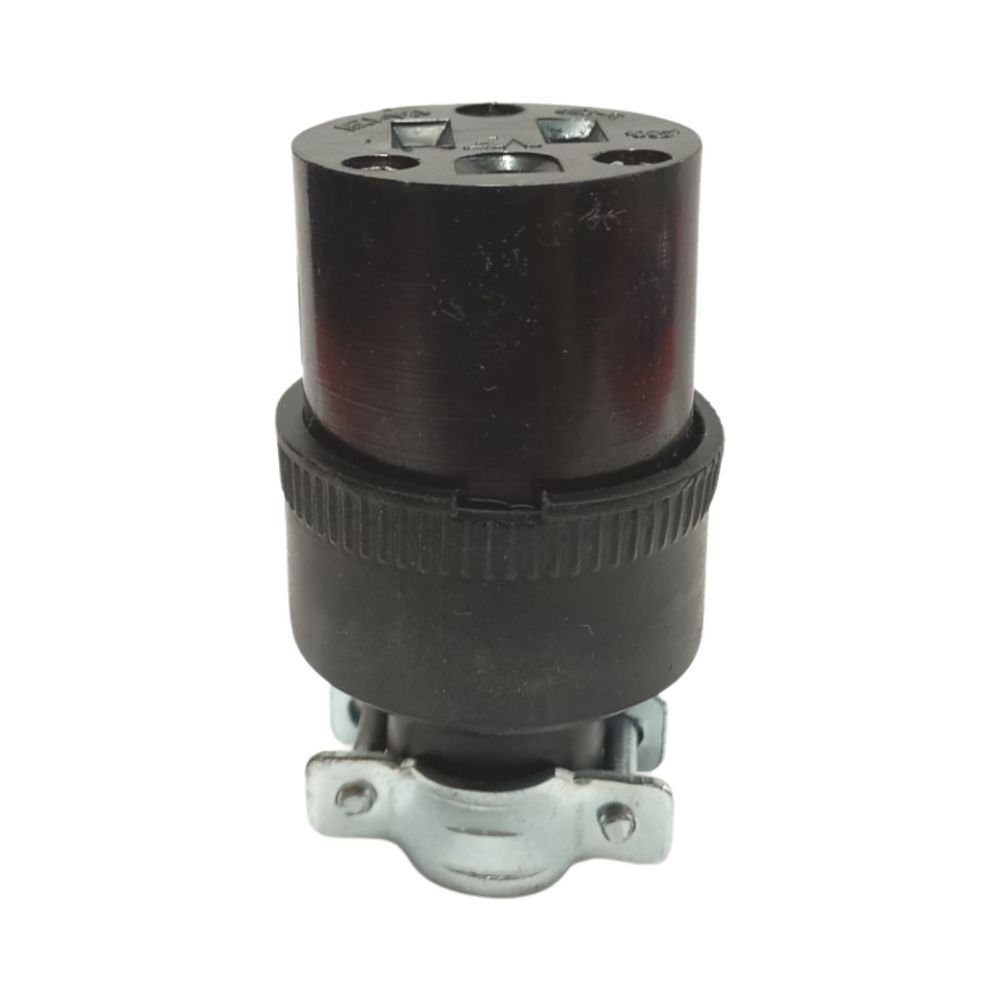 125V 15A 3 Pin Fem Plug Blk
