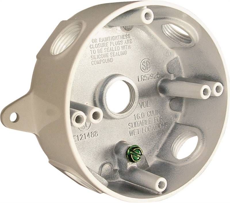 Round Weatherproof Box 4 In Wht