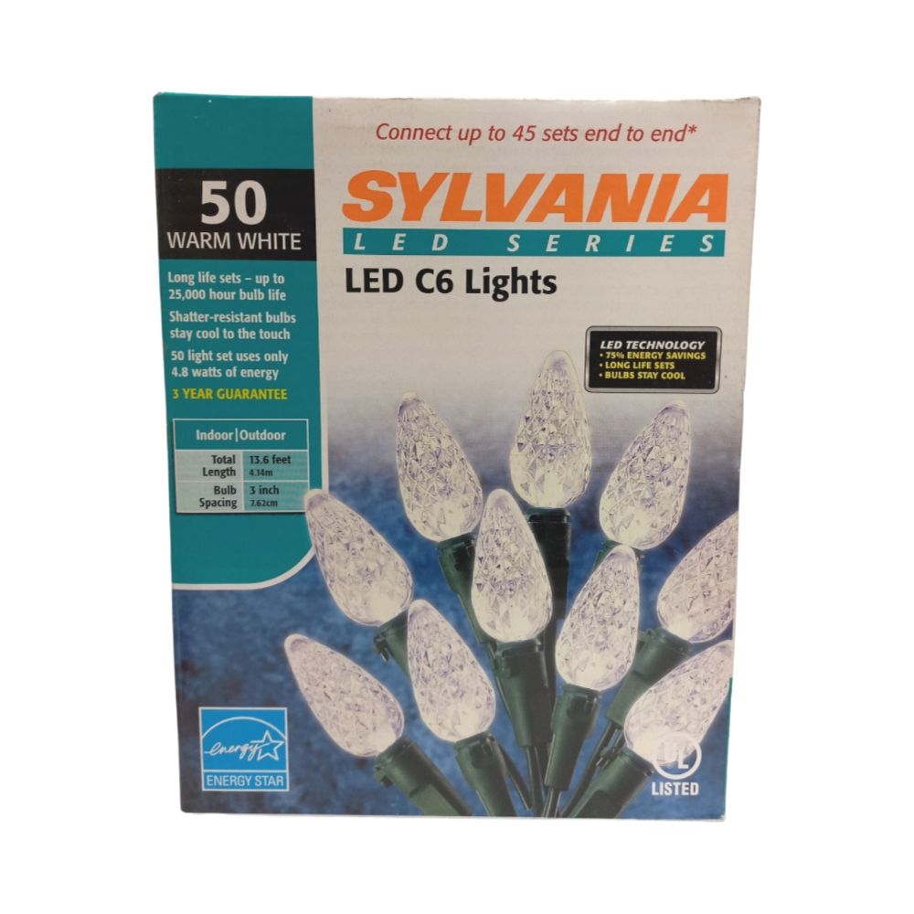 XMAS LIGHT C6 LED 50 WARM WHT