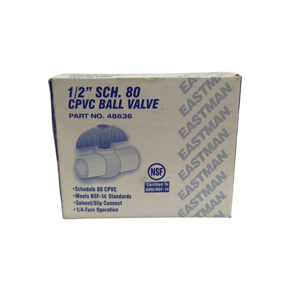 Schedule 80 Cpvc Ball Valve 1/2 In