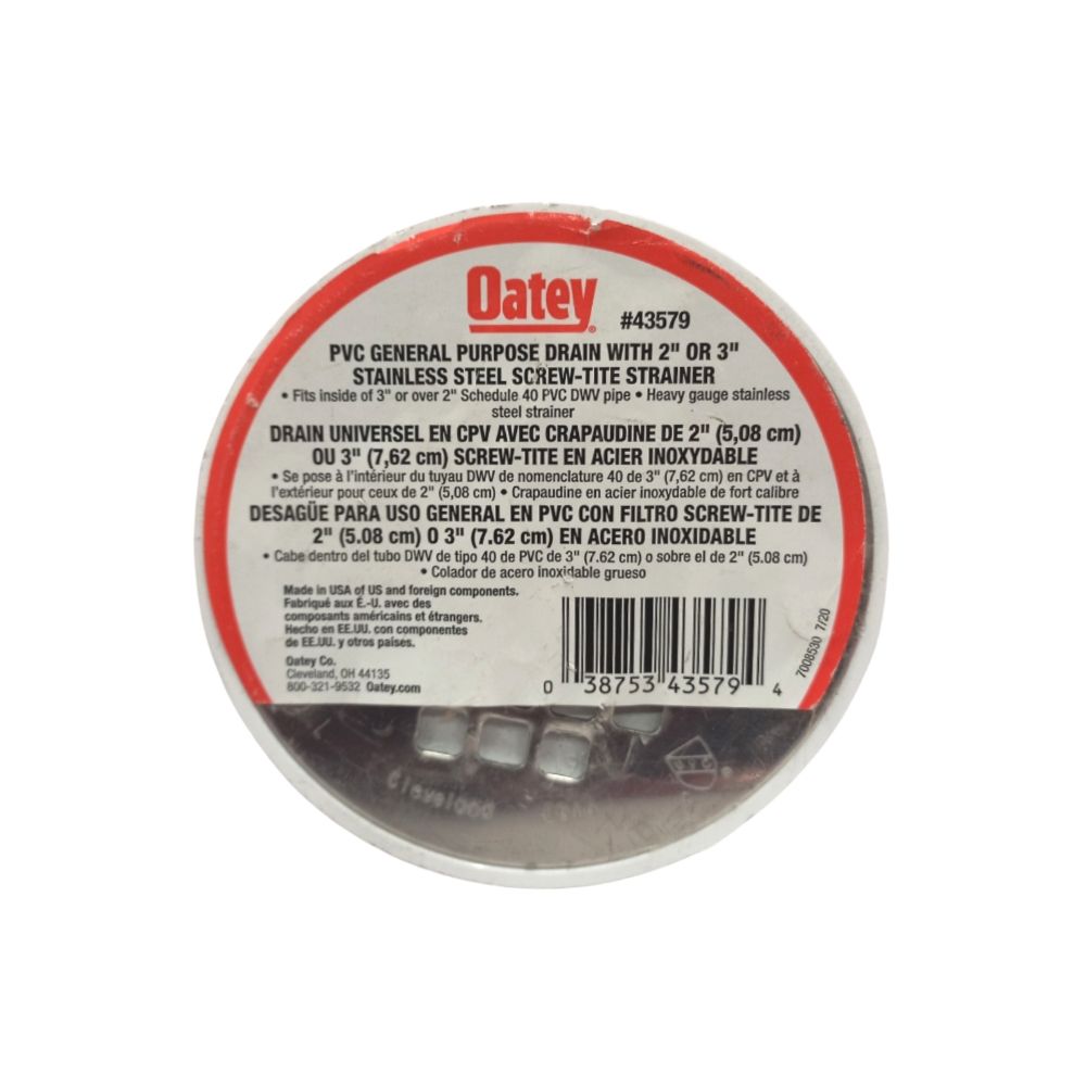 Pvc Floor Drain 2 In X 3 In 43579