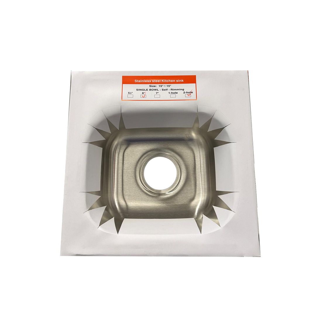 Brown Usa Ss Single Bowl Sink 15x15x6 1 Bm15156