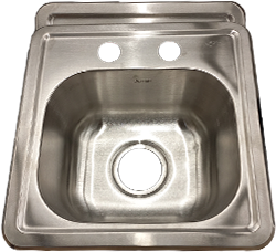 Brown S-Steel Bar Sink 15 In X 15 In X 6 In