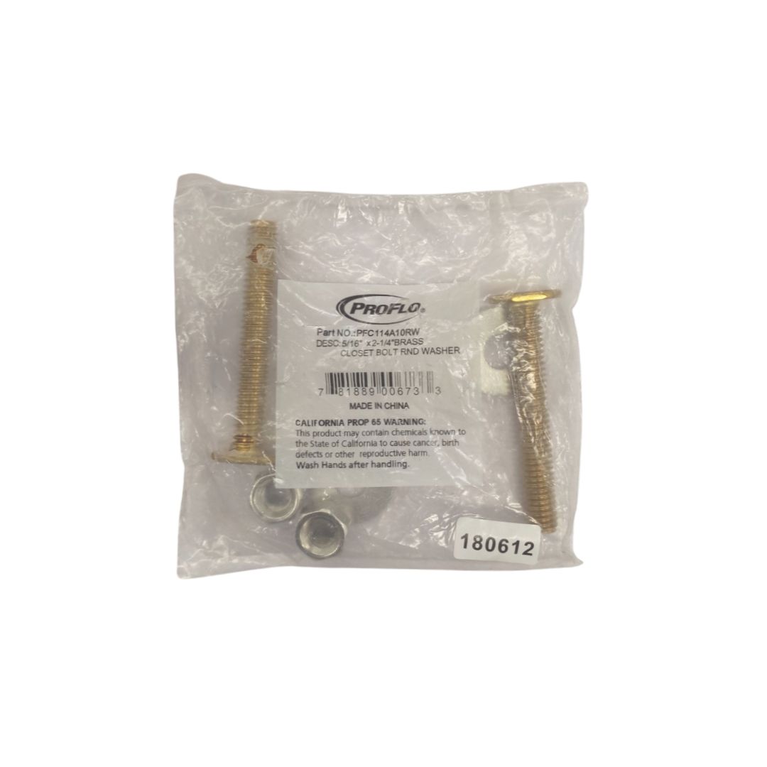 Brass Closet Bolts 5/16 In X 2 1/4 In