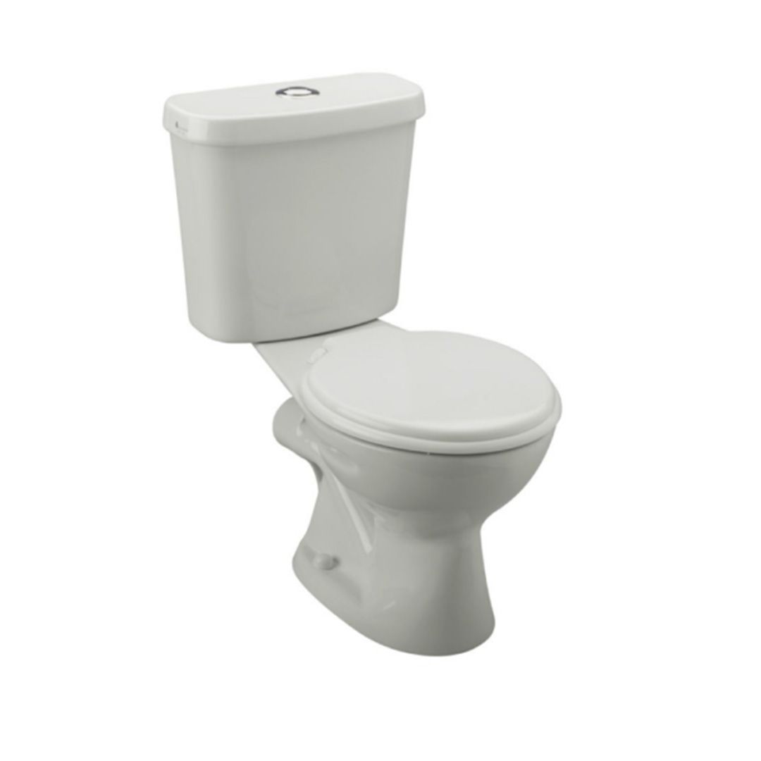 Fv P-Trap Toilet Push Button Wht