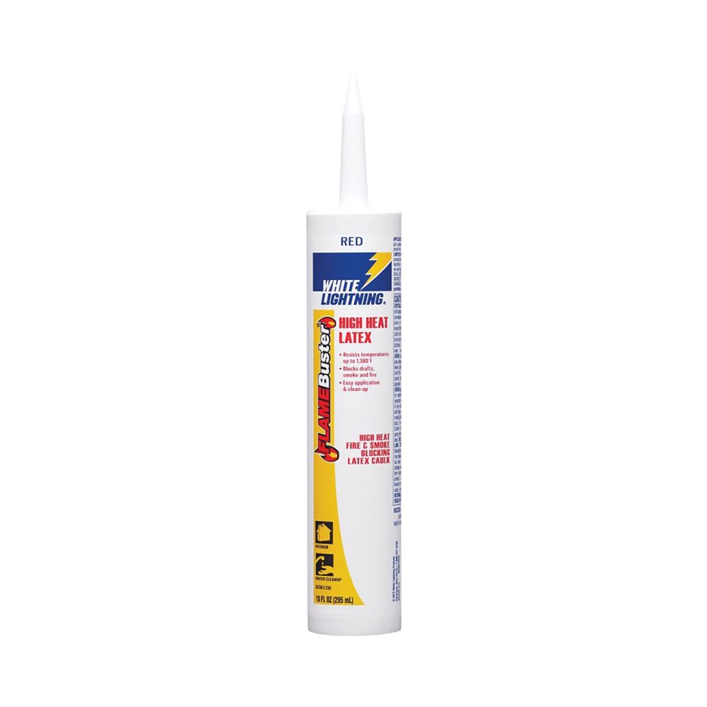 White Lightning Latex Caulk 10 Oz Red W44017010