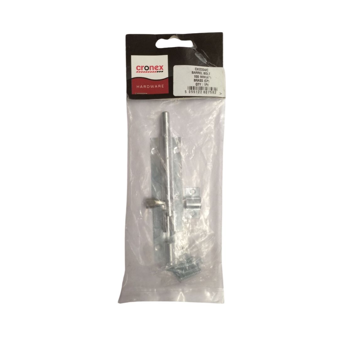 Chrome Plated Barrel Bolt 4 In 2204C