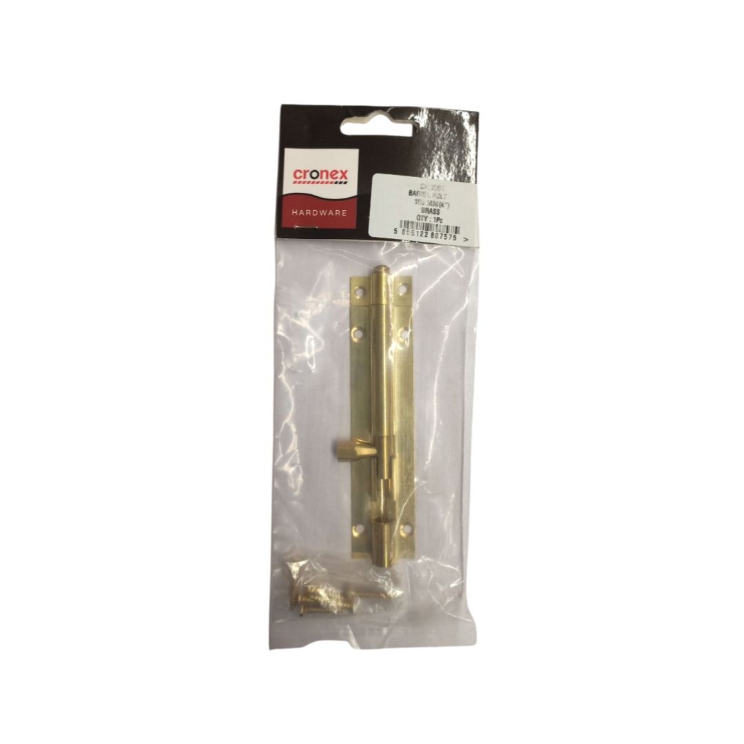 Brass Barrel Bolt 4 In 2204