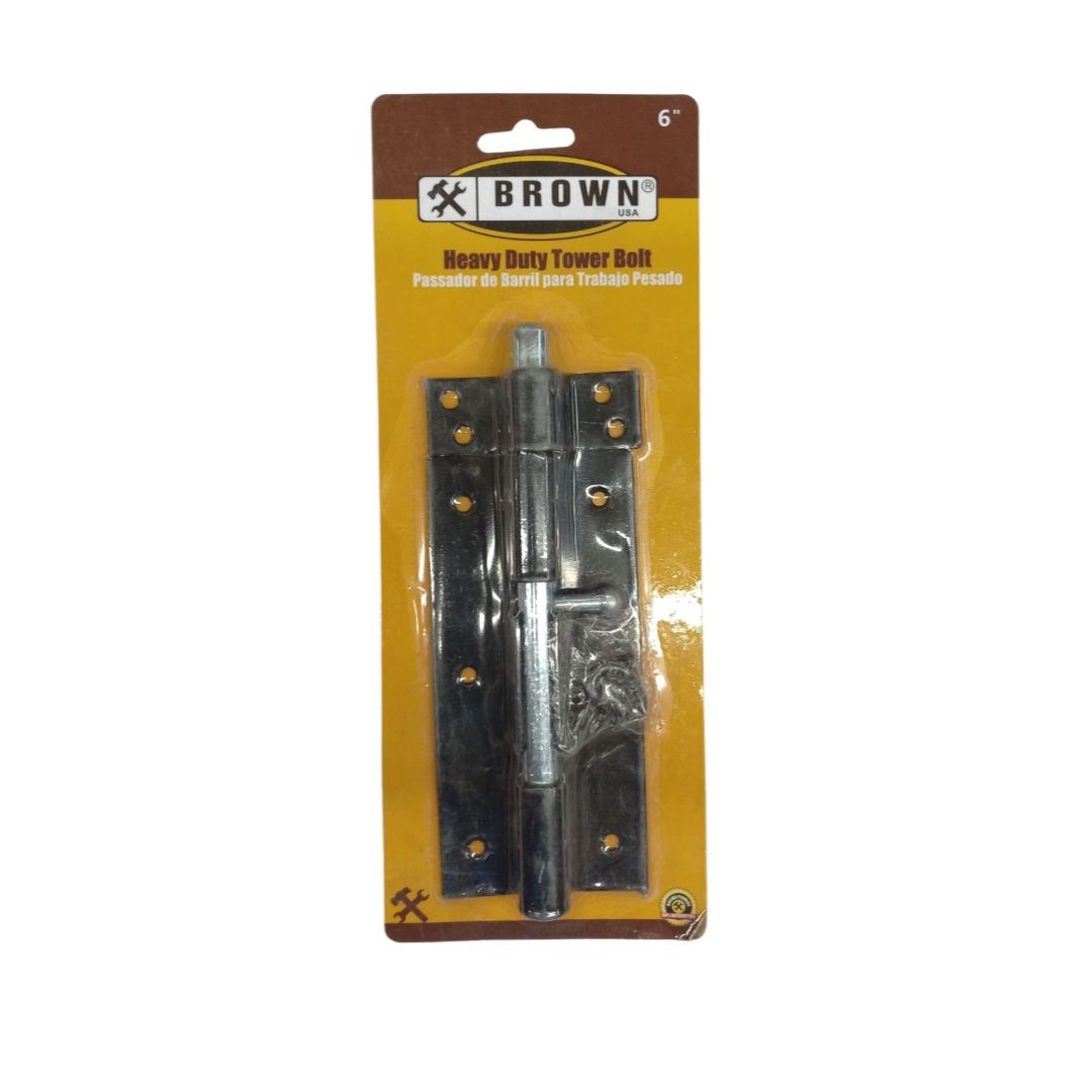 Brown Heavy Duty Barrel Bolt 6 In Blk