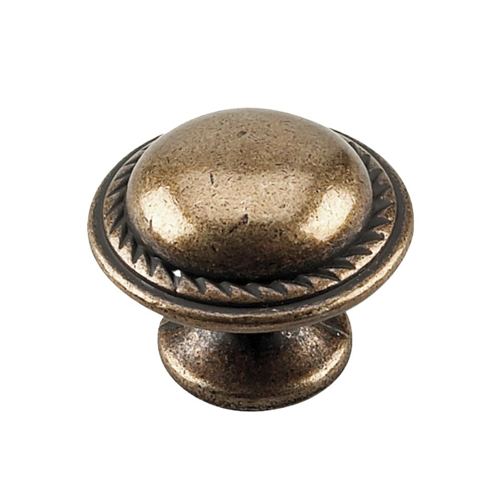Spanish Brass Flat Cabinet Knob 30mm