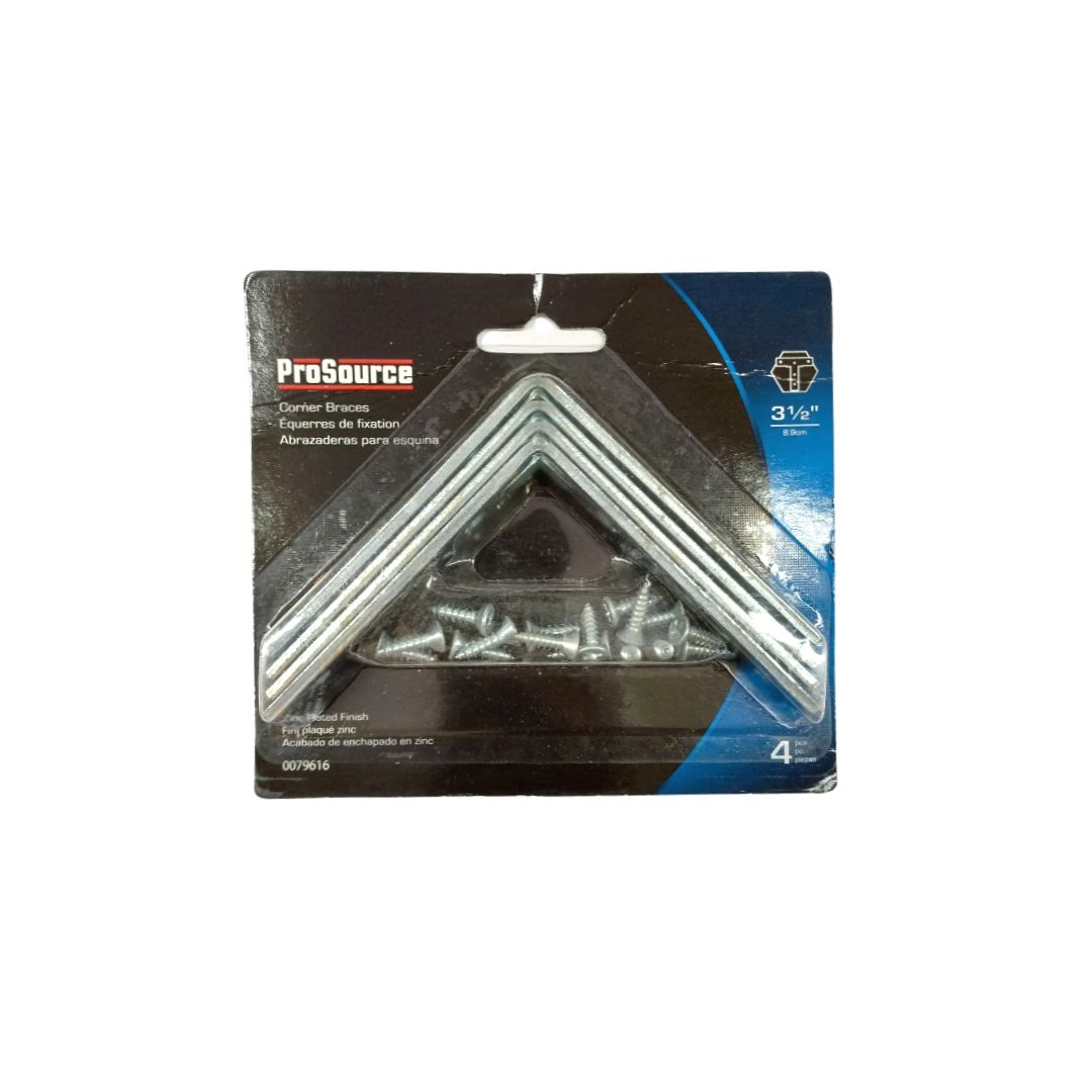 Corner Brace 3.5 In X 0.75 In 4 Pk