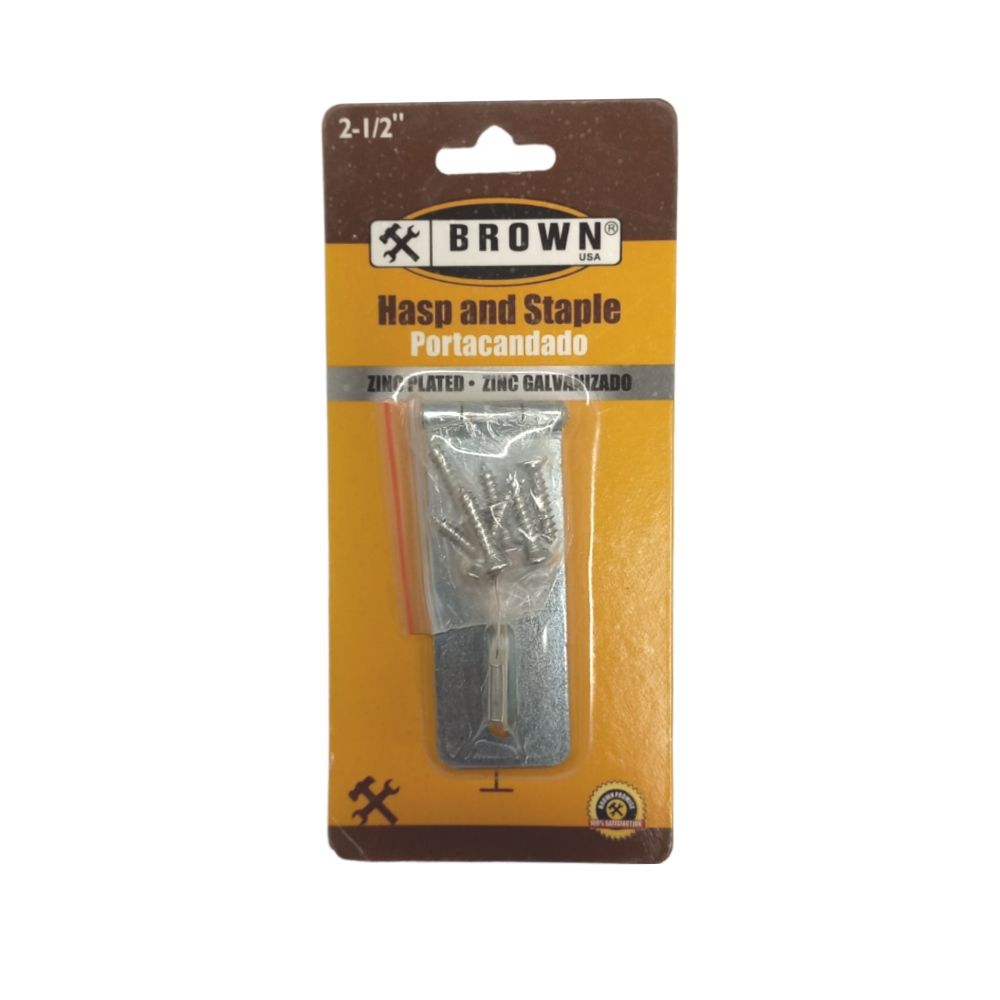 Brown Hasp & Staple 2 1/2 In