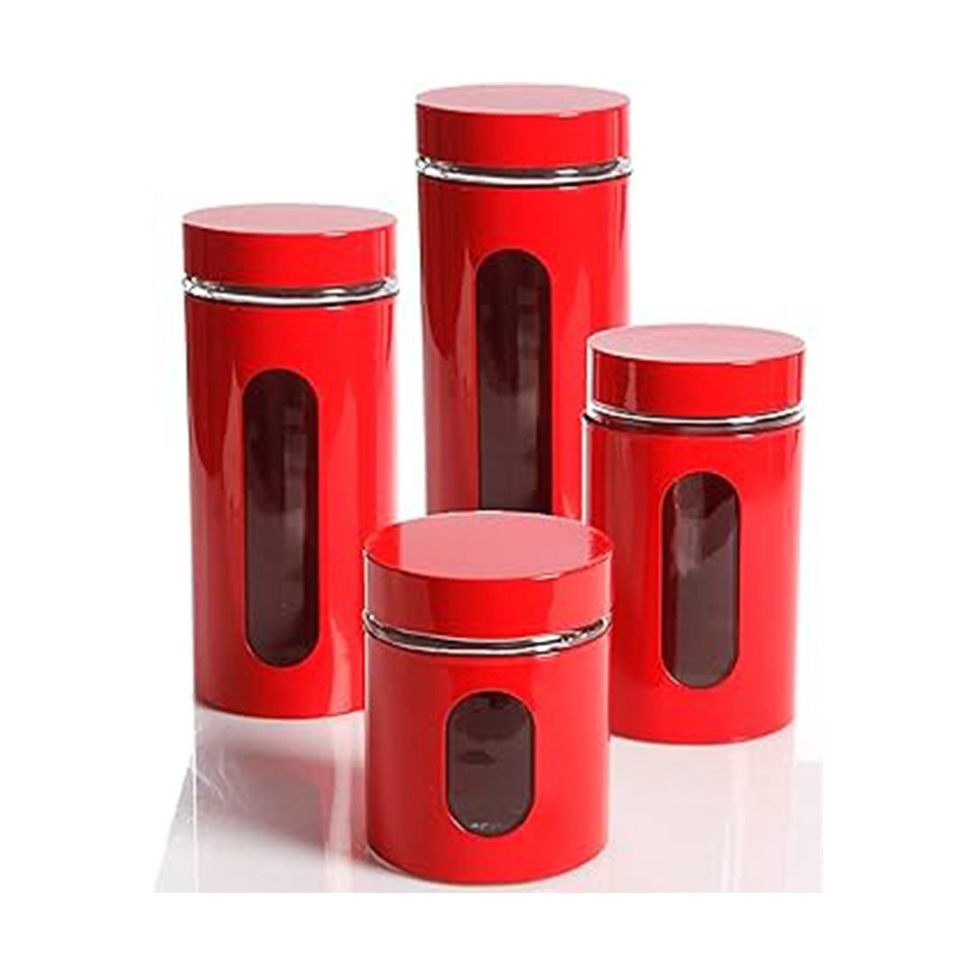 Round With Vent Food Storage Canister Red 1 Each 7-99044