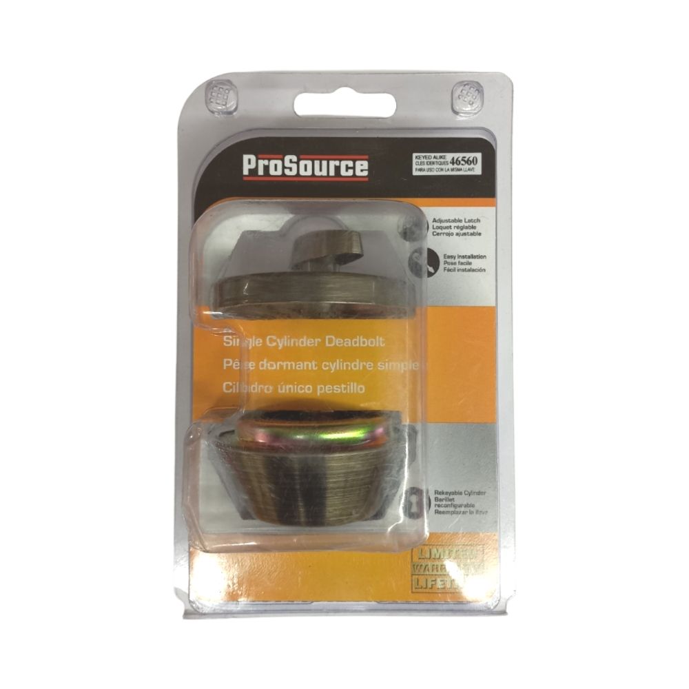 Prosource A-Brass Deadbolt Lock DB81V-PS