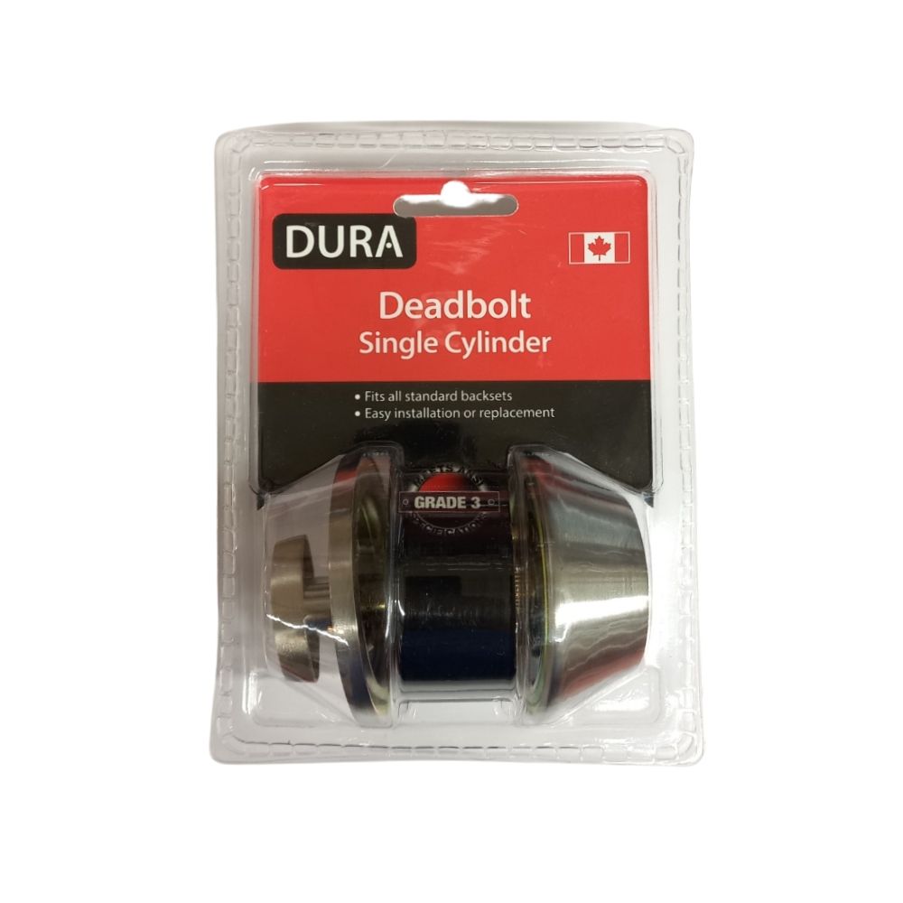 DURA Entrance Lock, single Deadbolt, 7301-SS