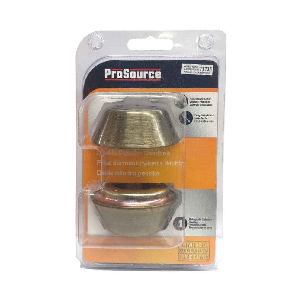 Prosource A-Brass Deadbolt Lock DB82V-PS