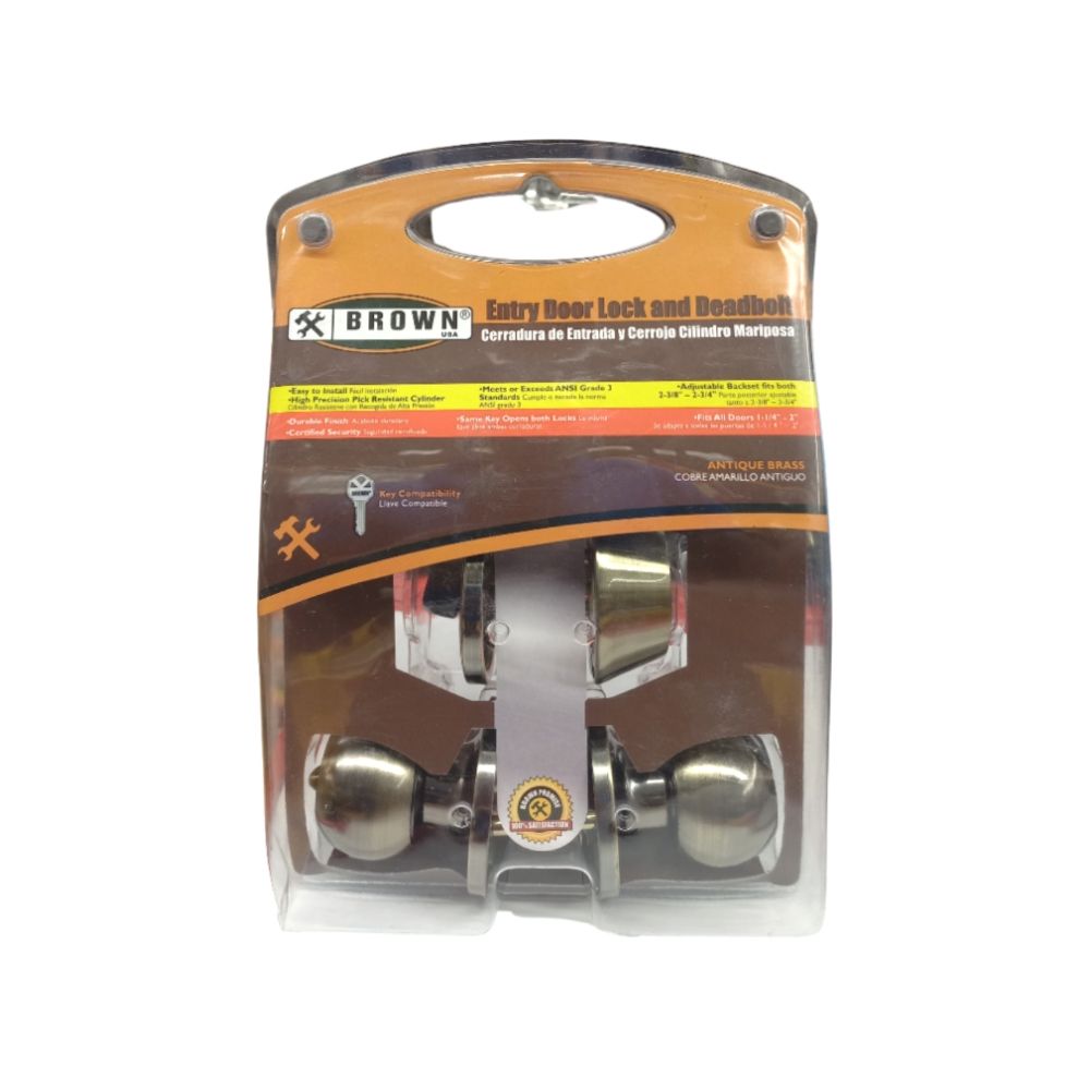 Brown Entry/Deadb Lockset Bra BRAB71