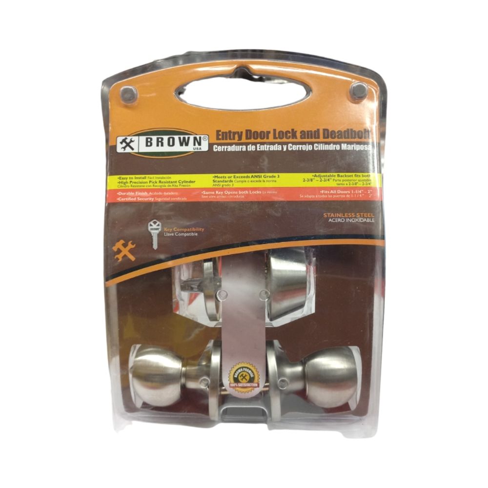Brown A-Brass Commercial Lock BRSS71