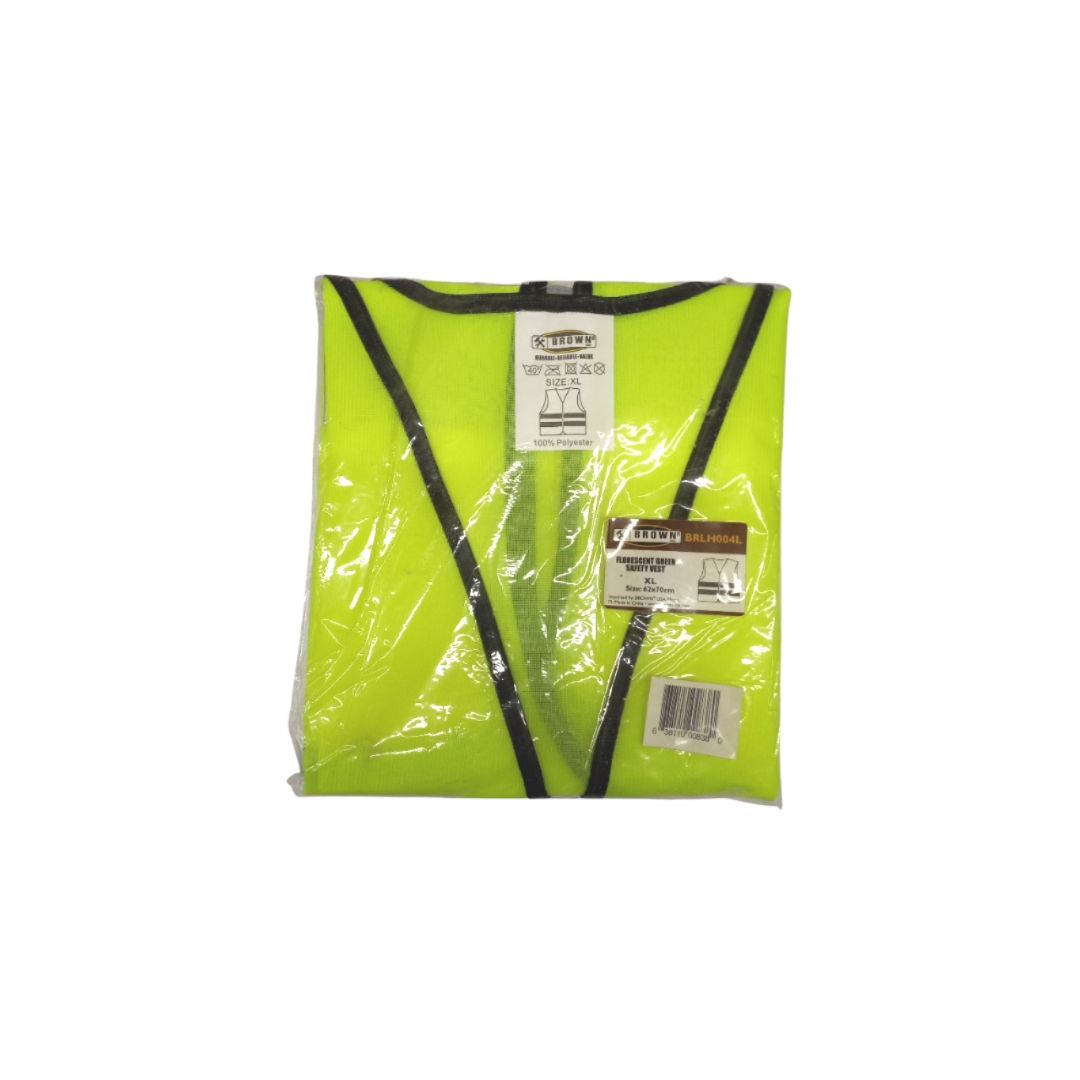 Brown Large Safety Vest Grn