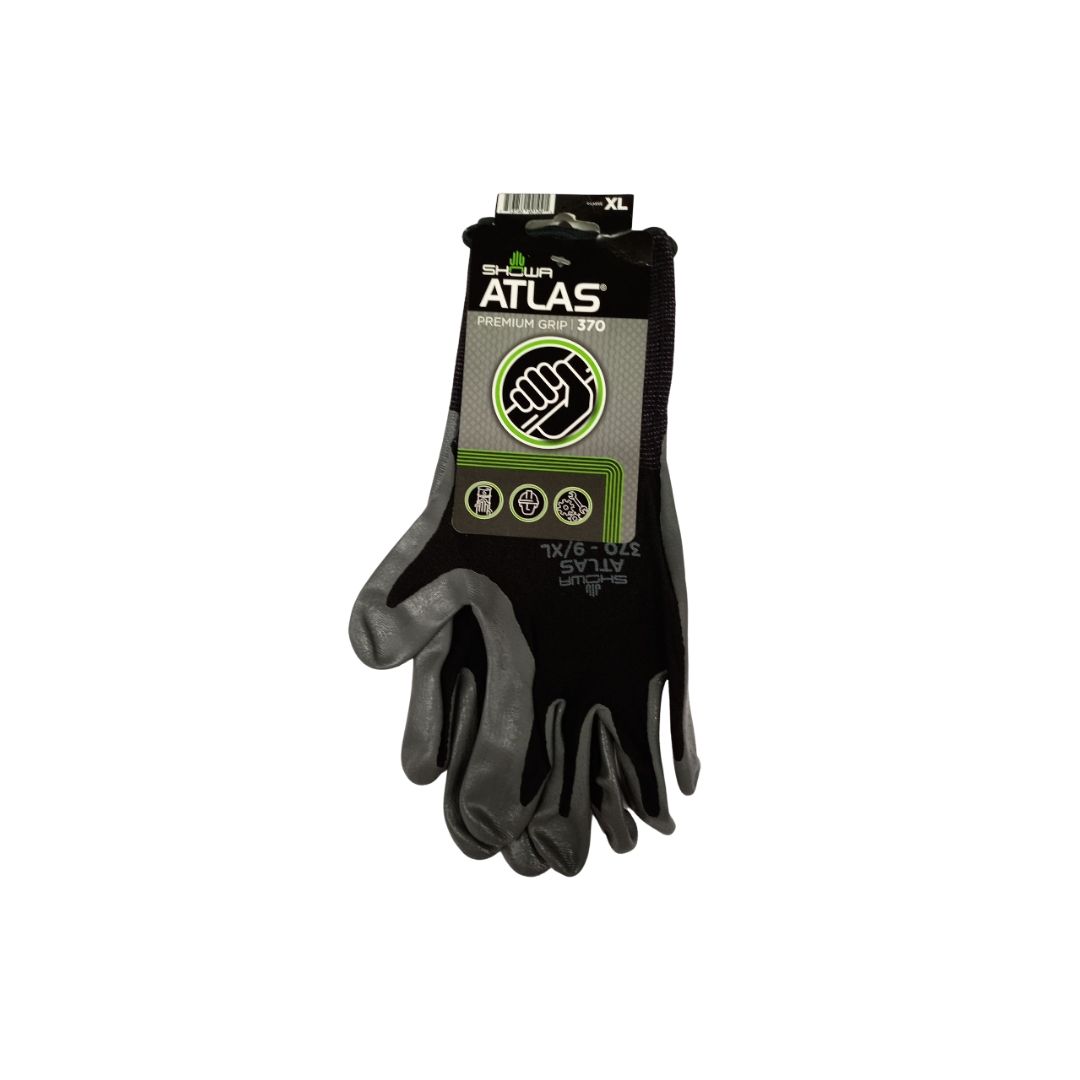 GLOVES NITRIL ATLAS 370 BLK XL