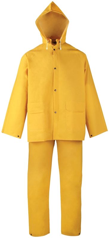 Large Heavy Duty Rain Coat Ylw 3 Piece