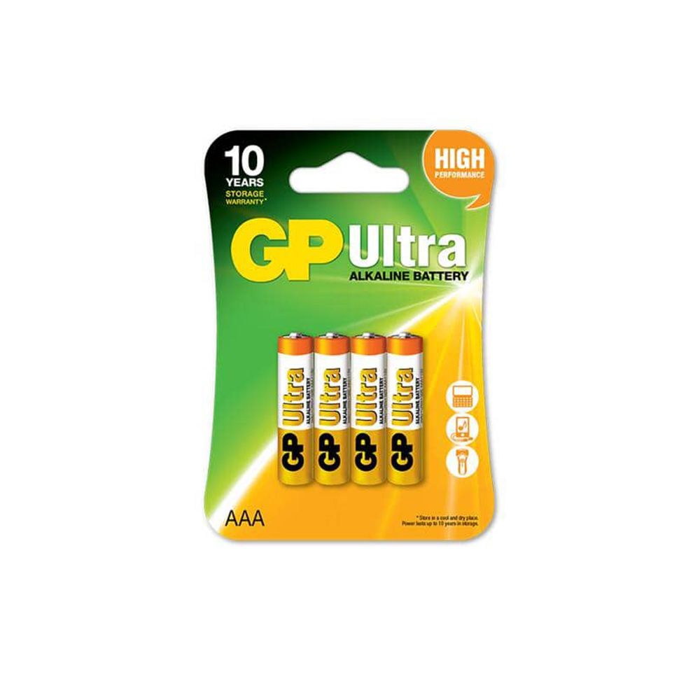 Gp Ultra Alkaline Aaa Battery 4 Pk