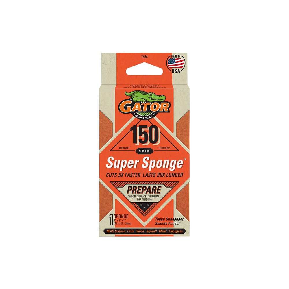 Gator Sanding Sponge 150 Grit 3 X 5 X 1IN