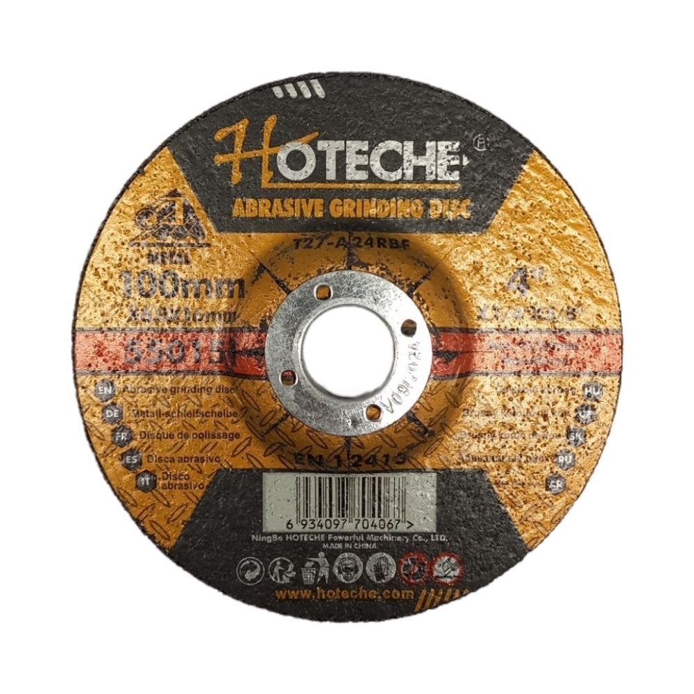 Brown Metal Grinding Disc 4"X0.25"X5-8"