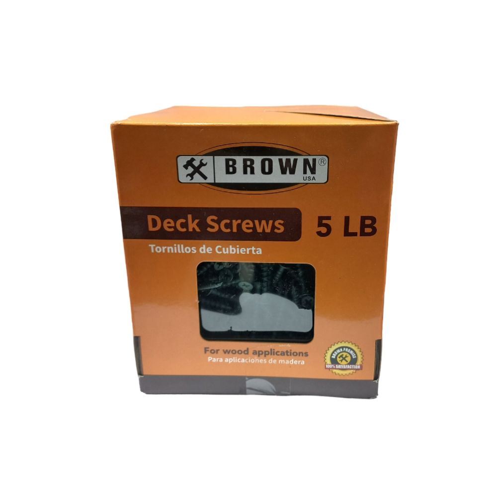 DECK SCREW 1 5-8X#8 5LB BR