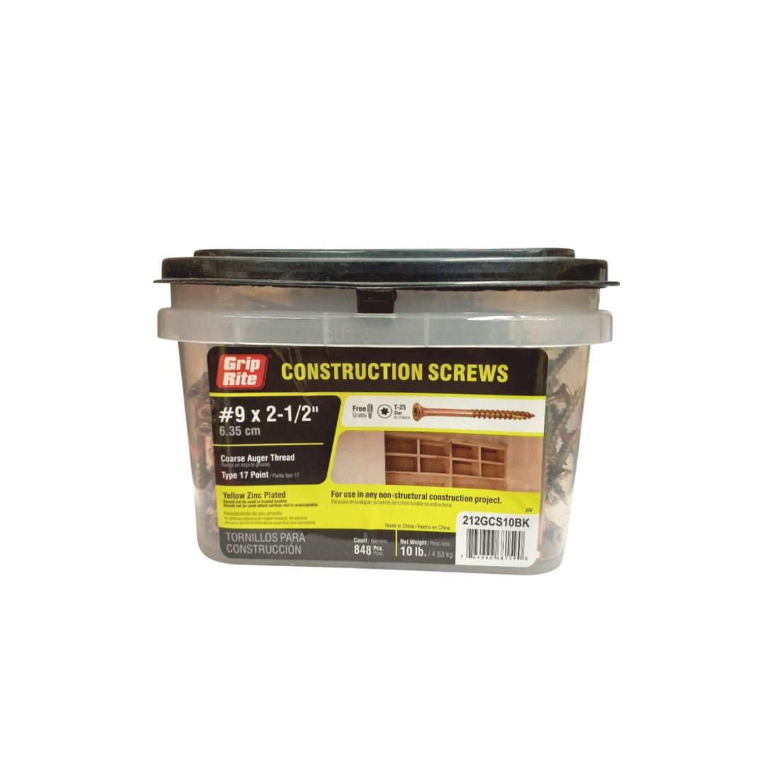 T25 Wood Screws #9 X 2 1/2 In Bucket