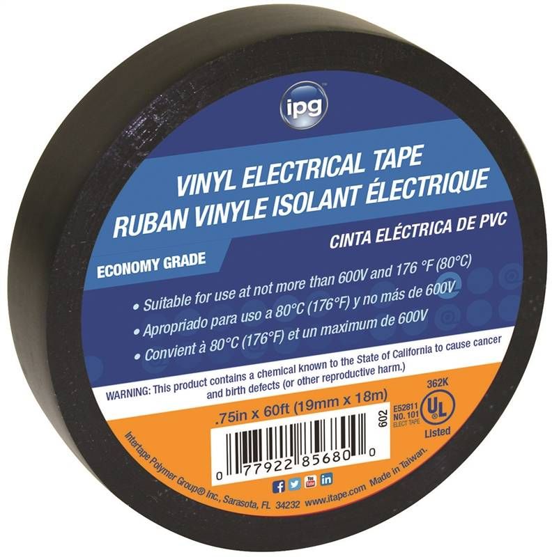 Electric Tape 3/4 In X 60 Ft Blk