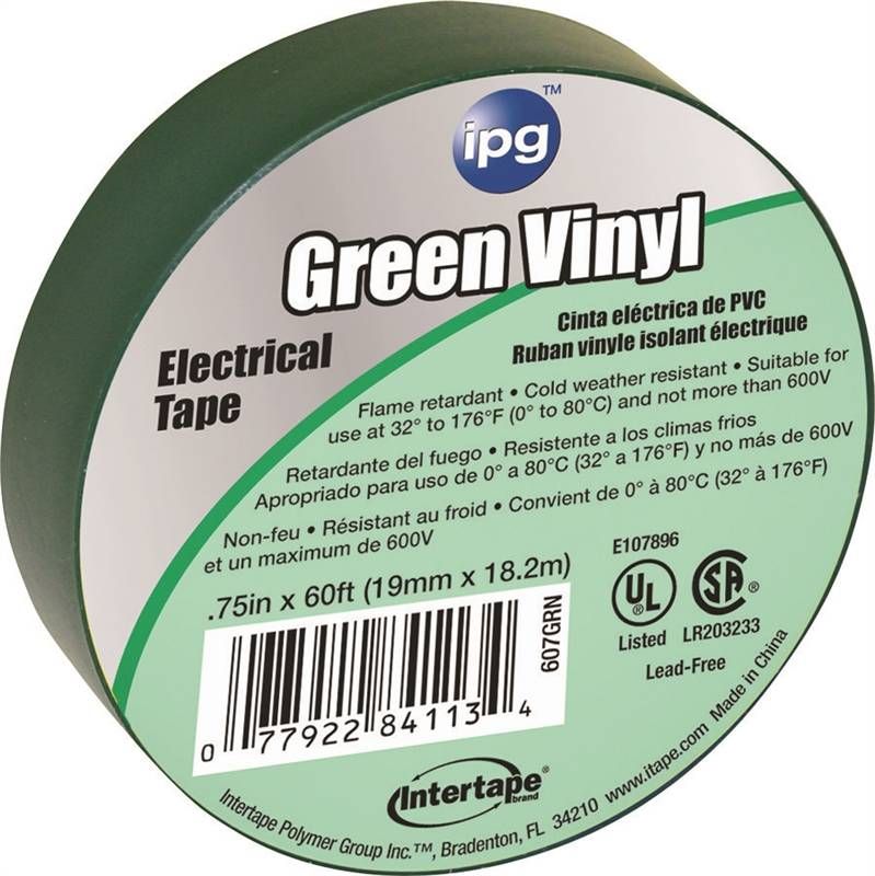 Electric Tape 3/4 In X 60 Ft Grn