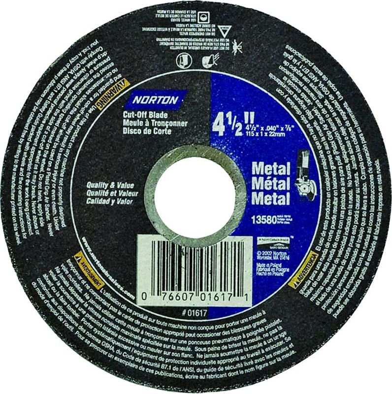 Norton Metal Cut-Off Wheel 4.5 In X 7-8 In