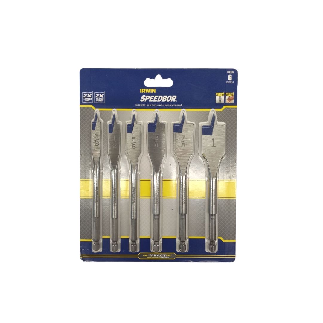 Irwin Spade Drill Bit Set 6 Piece