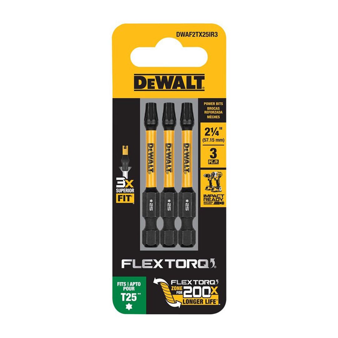 BIT INSERT T25 2 1-4 TORX 3PC