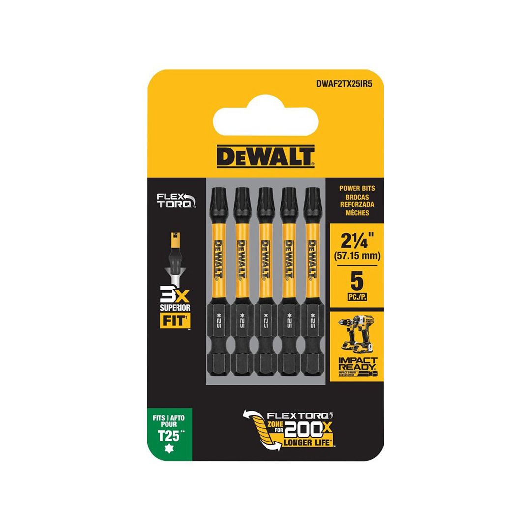 BIT INSERT T25 2" TORX 5PC DEW