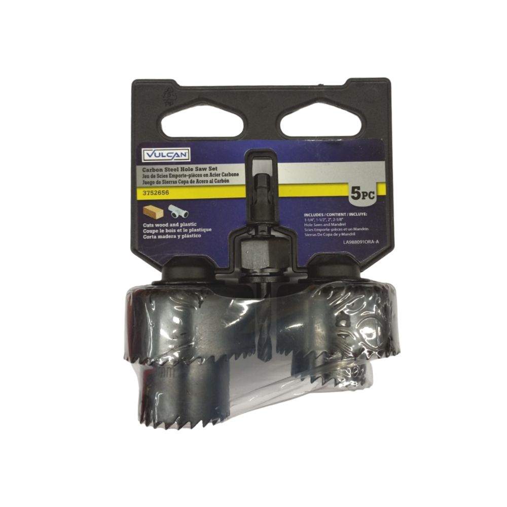 Vulcan Metal Hole Saw 5pc Set 1 1/4-2-1/8in
