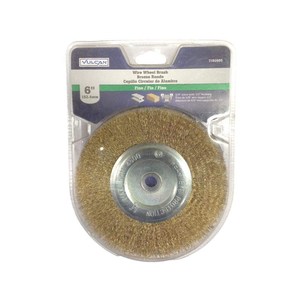 Vulcan Wheel Wire W/ Hole Fine 6 In