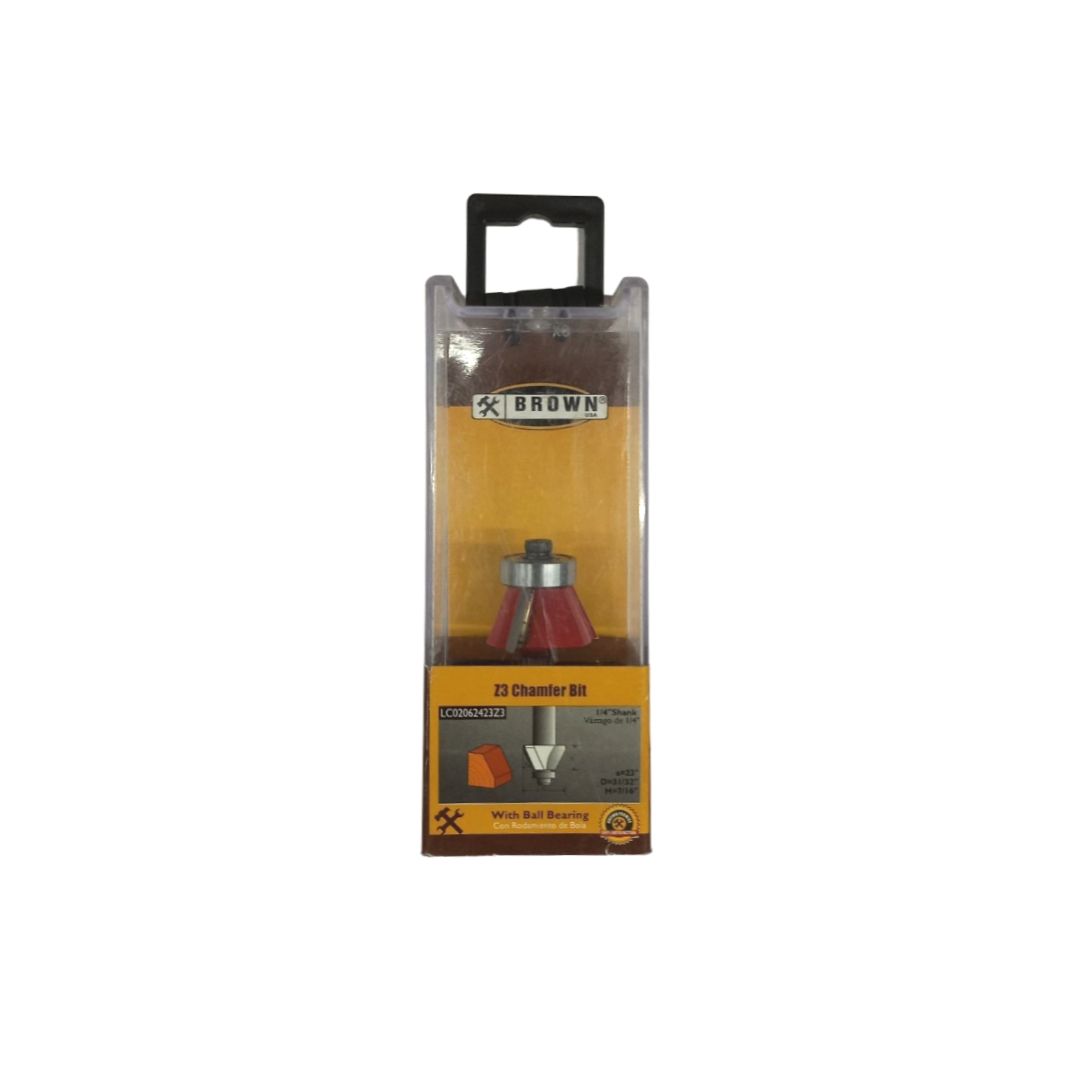 Z3 Chamfer Router Bit 1/4 In