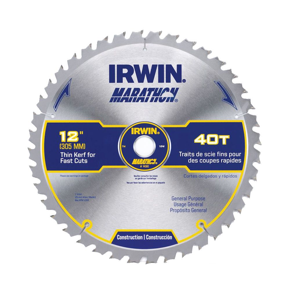 Irwin 40 Tooth Circular Saw Blade 12 In